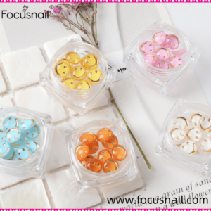 Nail Accessories Smiley Colored Sunflower Macaron Color Mix Semicircle Yellow Smile 3D Relief Nail Decorative