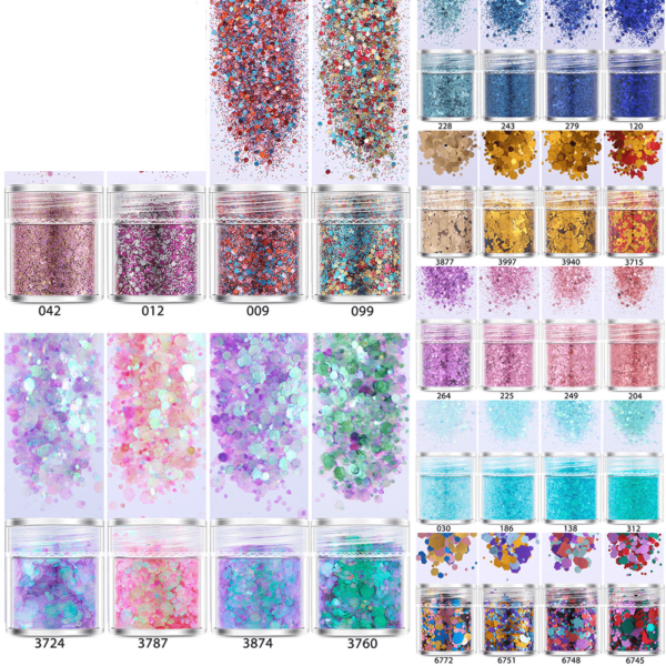 10g Reflective Prism Nail Slices Spangles Lridescent Crystal Sequins Hexagon Paillette Gorgeous Charm Diamond Decoration Flakes - Image 9