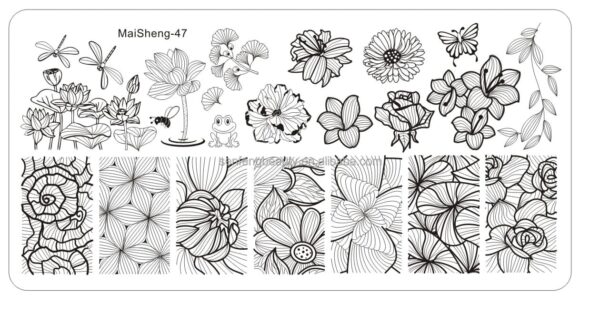 Summer Season style nail art steel plate printing template nail art decoration printing mould painted steel plate nail pattern - Image 7