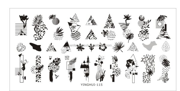 Summer Season style nail art steel plate printing template nail art decoration printing mould painted steel plate nail pattern - Image 6