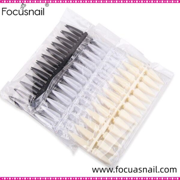 Refills Fingernail 240 pieces Hard nail art tips Extra long hard nail art display Gel polish color chart