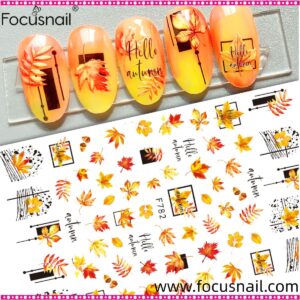 summer coconut tree nail water stickers autumn and winter autumn leaves nail transfer paper nail stickers