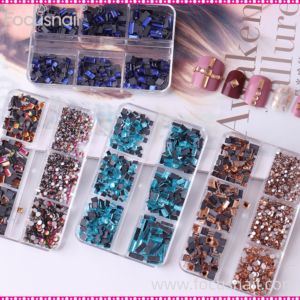 Nail Crystal Kit Multi Shapes Glass Rhinestones for Nail Art Craft Mix Sizes Flatback for Rhinestones nail supplies