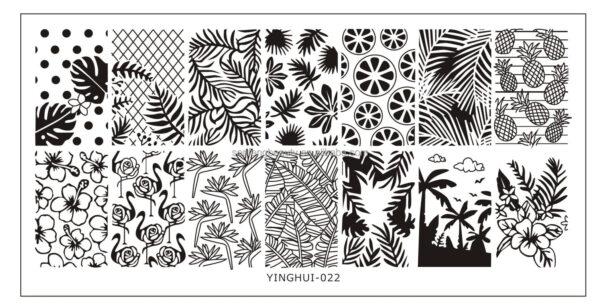 Summer Season style nail art steel plate printing template nail art decoration printing mould painted steel plate nail pattern - Image 10
