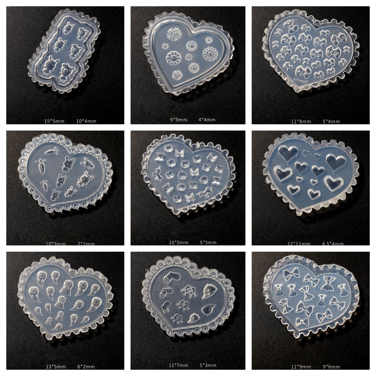 Silicone Jewelry Mold Flower Bow Tie Bear Resin Mold Epoxy Resin Mold DIY Nail Art Craft Jewelry Tool Kit Silicone Mold Kit - Image 3