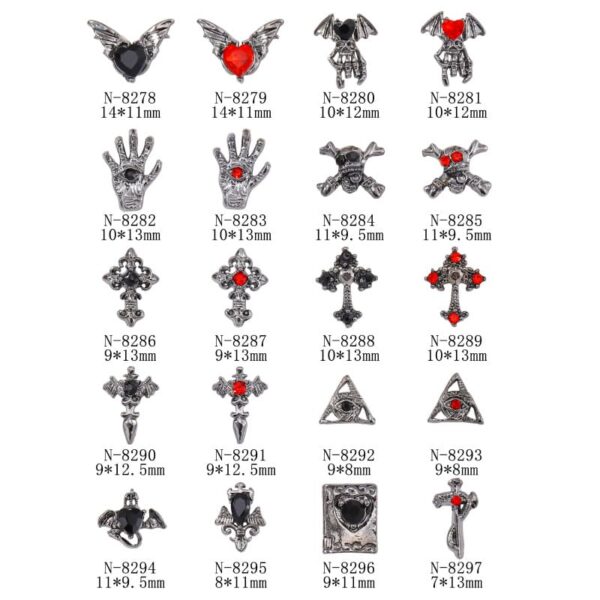 Nail Parts, Metal Parts, Retro Style Metal Parts, Punk Nail Studs, Nail Art, Nail Design, Nail Decoration - Image 5