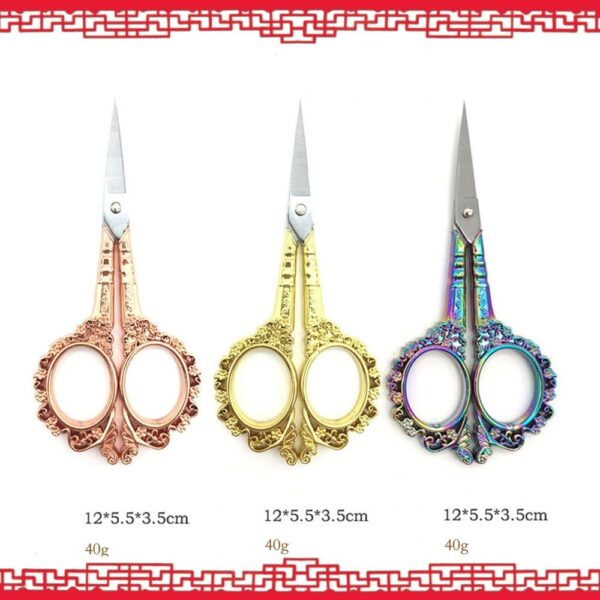 Retro style nail art exclusively for plum scissors yarn cutting tea bag cutting creative scissors nail art decoration tools - Image 4