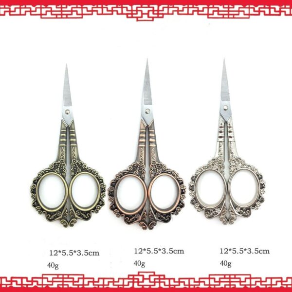 Retro style nail art exclusively for plum scissors yarn cutting tea bag cutting creative scissors nail art decoration tools - Image 3
