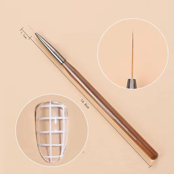 Nail Art Acrylic Tawny Rod Design Brush Set Crystal Carving Drawing Pen Phototherapy Gel Painting Brushes Manicure Tool - Image 12