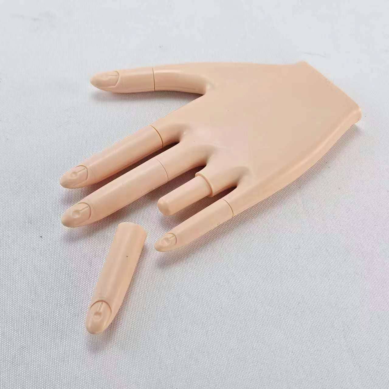 Fake Nails Nail Polish Practice Hand Realistic Art Adjustable Soft Silicone Manicure Hand Salon for Beginners - Image 5