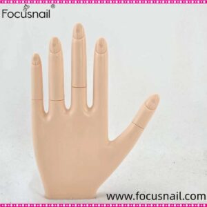 Fake Nails Nail Polish Practice Hand Realistic Art Adjustable Soft Silicone Manicure Hand Salon for Beginners