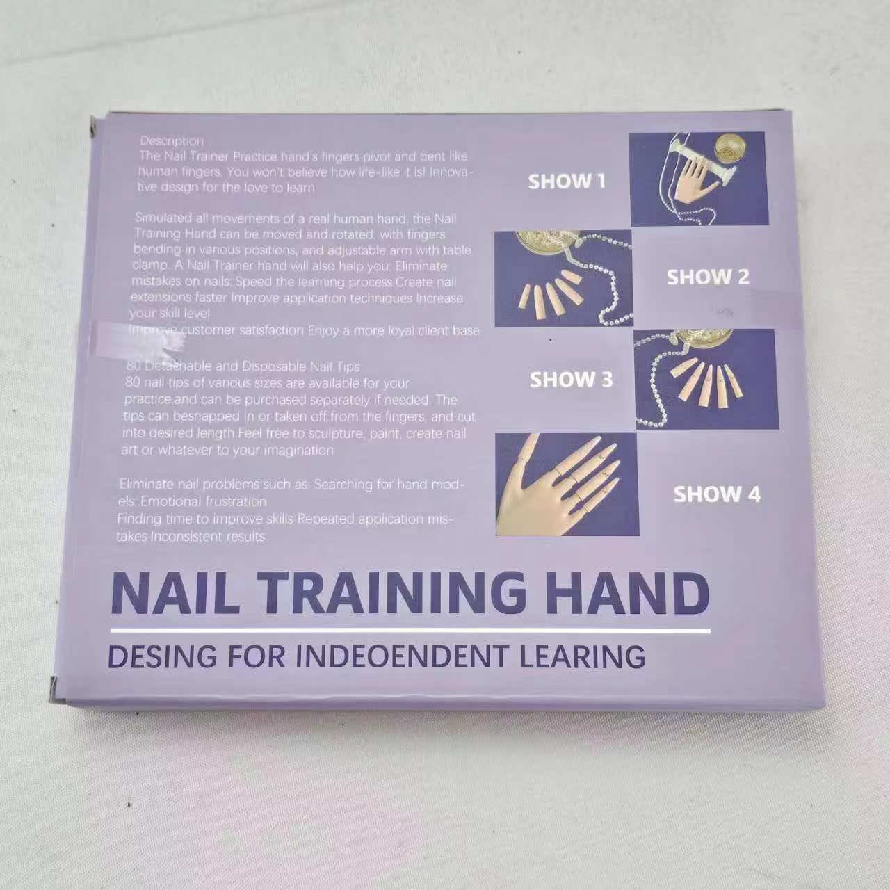 Fake Nails Nail Polish Practice Hand Realistic Art Adjustable Soft Silicone Manicure Hand Salon for Beginners - Image 9