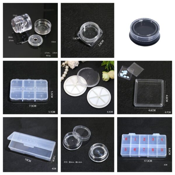 Plastic acrylic clear dispenser box, jewelry, accessories powder dispenser box - Image 6