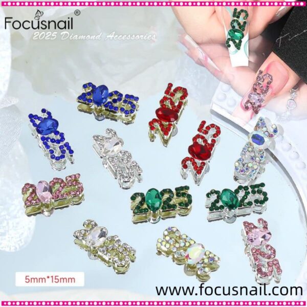 Nail Rhinestone Kit Numbered Nail Jewels DIY Nail Charms Mini Nail Charms Manicure Decoration Nail Charm Decorations