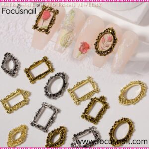 3D frame, frame, nail parts, nail art, retro, gel nail art, deco, resin seal, resin seal, handicrafts