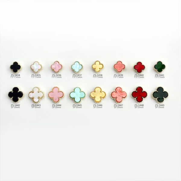 Nail Jewelry  Parts Clover Shell Style Stone - Image 2
