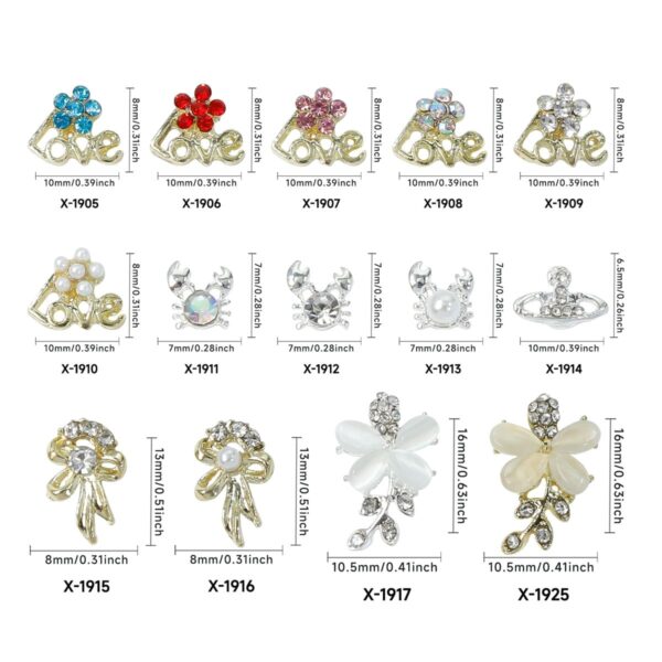 Made of shiny alloy, 3 D alloy nail ornament is just one to decorate your nails more elegant and stylis - Image 5