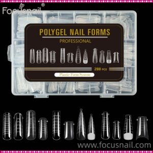 288pcs Dual Nail Forms False Tips Sticker Set For Gel Extension Quick Building French Nails Mold Manicure Tools Home Salone DIY