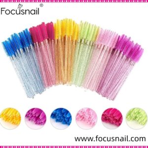 Shiny Disposable Mascara Wand Eyelash Eyebrow Brushes Spooly Applicator Makeup Kits