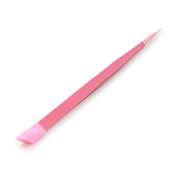Tweezers Nail tweezers with silicone indenter for sticker, rhinestone eyelash extension tool - Image 7
