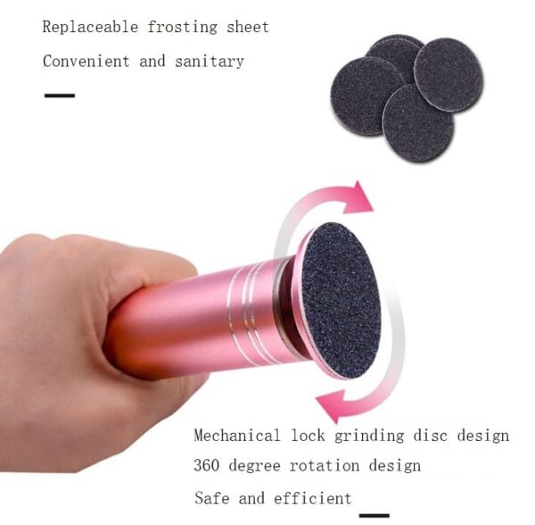 Electric Callus Shavers, Adjustable Speed Foot File Pedicure Tool Exfoliating Dead Skin Callus Removal Foot Care Grinding Machine Removes Dry Dead Hard Cracked Skin - Image 3