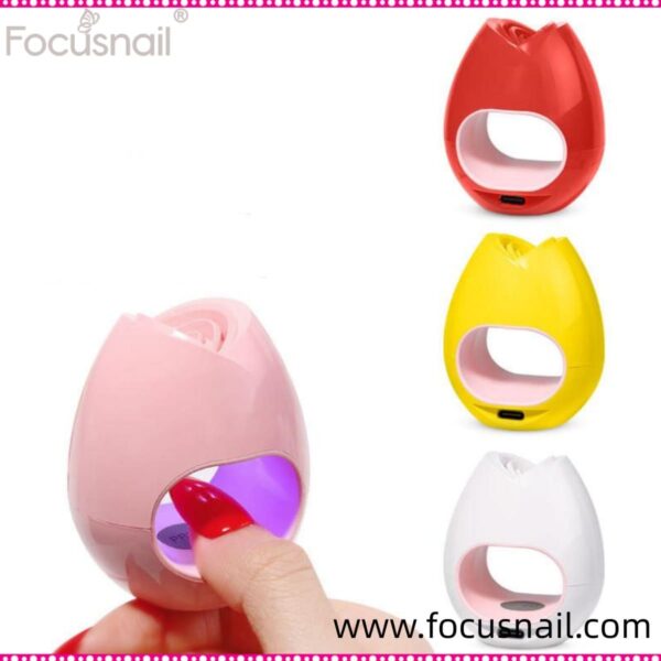 Portable Nail Dryer Lamp Upgrade Four High Efficiency UV Gel Curing Machine for Manicure Compact Convenient USB Powered