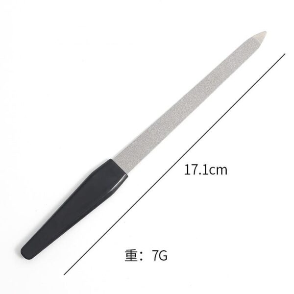 3 Pieces Diamond Nail File Set Stainless Steel Double Side Nail File Metal Sapphire Buffer File - Image 7