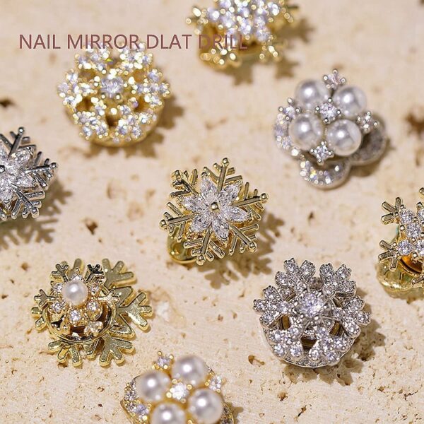 Nail Art Spinning Snowflake Zircon Jewelry Super Spinning Jewelry 3DNail Decoration Diamond Women Girl 3d Nail Art Accessories Rhinestone Sticker Jewelry - Image 2