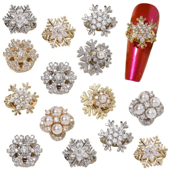 Nail Art Spinning Snowflake Zircon Jewelry Super Spinning Jewelry 3DNail Decoration Diamond Women Girl 3d Nail Art Accessories Rhinestone Sticker Jewelry - Image 5