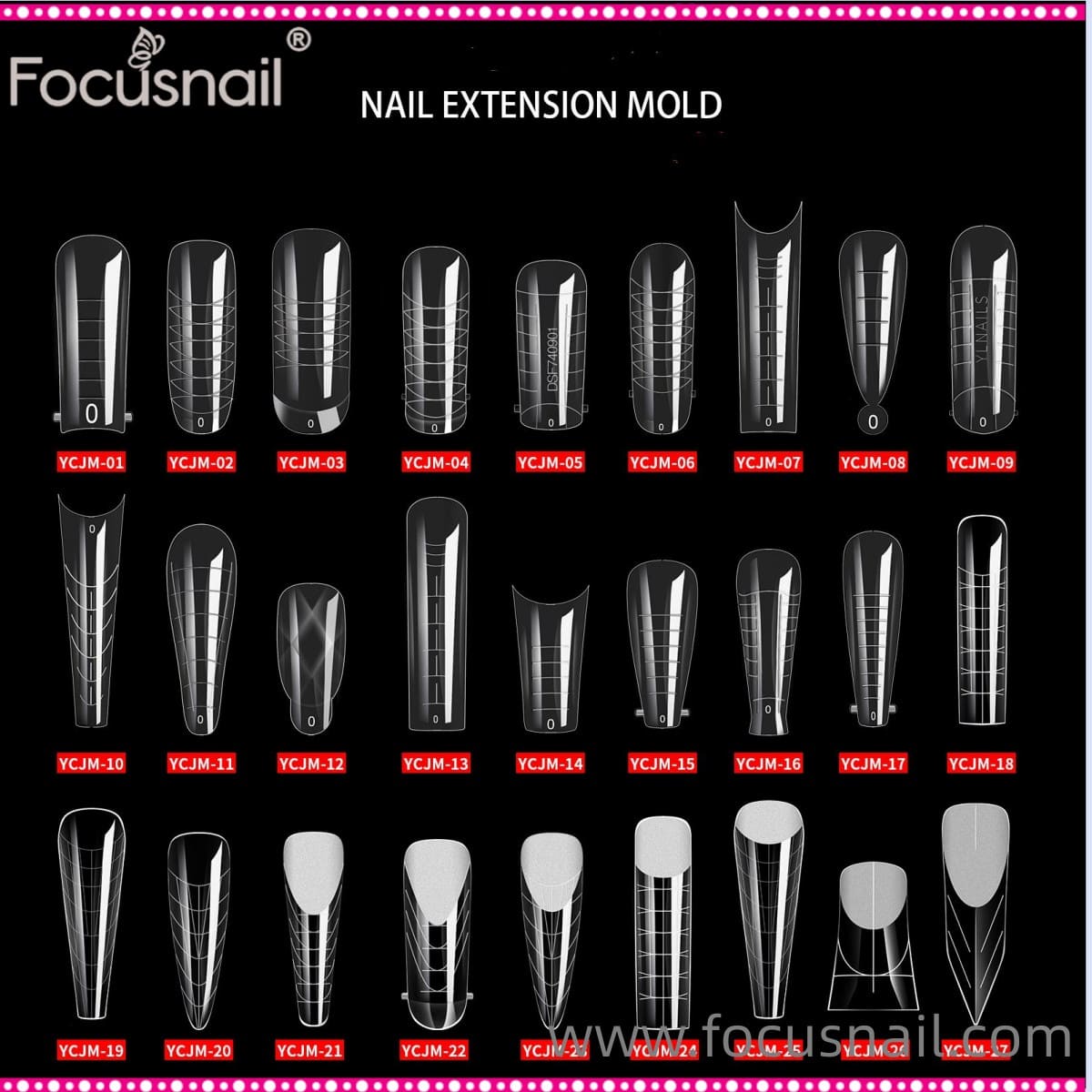 Cross Border Nail Care Nail Mold Crystal Extension Without Paper Holder Quick Light Therapy Extension Box Set Factory Wholesale