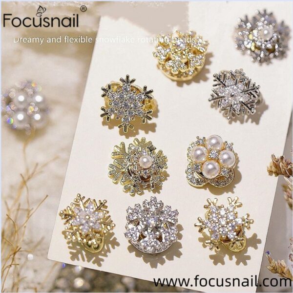 Nail Art Spinning Snowflake Zircon Jewelry Super Spinning Jewelry 3DNail Decoration Diamond Women Girl 3d Nail Art Accessories Rhinestone Sticker Jewelry