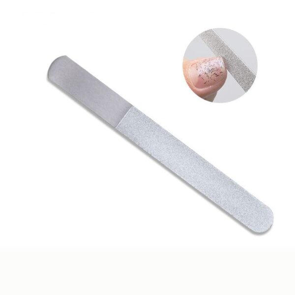 3 Pieces Diamond Nail File Set Stainless Steel Double Side Nail File Metal Sapphire Buffer File - Image 5