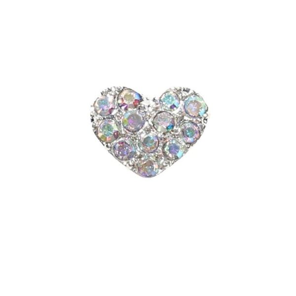 Heart Charms for Nails, Heart Nail Charms Nail Rhinestones 3D Diamond Nail Charms Alloy Nail Gems Nail Art Supplies for Women Girls Valentine's Day Wedding Manicure - Image 7
