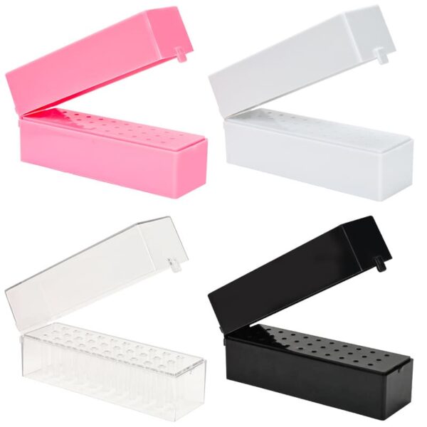 Nail Drill Bit Holder Stand Display Organizer Dust Proof Storage Container Box Case Tools For Home Use Or Nail Salon - Image 3