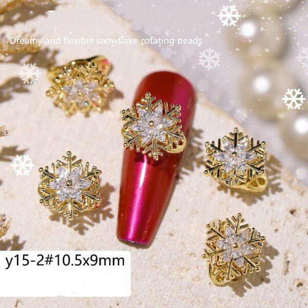 Nail Art Spinning Snowflake Zircon Jewelry Super Spinning Jewelry 3DNail Decoration Diamond Women Girl 3d Nail Art Accessories Rhinestone Sticker Jewelry - Image 3