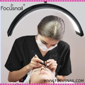 LED Lash Light Makeup Lamp Extension Half Ring Floor Moon Light Tattoo Beauty Salon Eyelash Video Lighting Lamp with Stand for Eyelashes