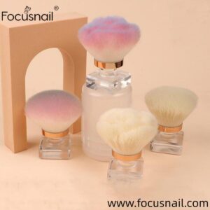 Nail dust brush with soft bristles for effortless cleaning, ergonomic handle, ideal for blush and powder applications, versatile beauty tool