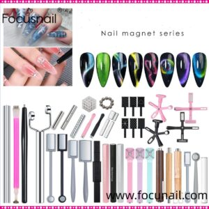 Magnetic cat's eye nail tool, magnetic plate, wand board, double end magnetic pen, double end magnetic plate, 3D magnetic strip effect for